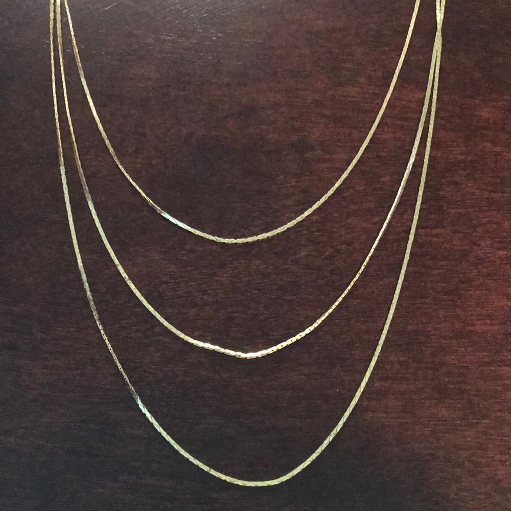 Gorgeous Gold Three Layered Necklace